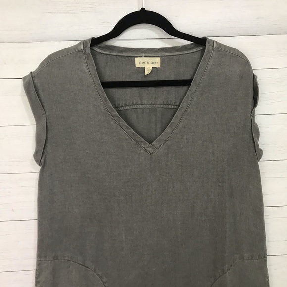 Anthropologie Cloth & Stone grayed tunic dress - Picture 3 of 8